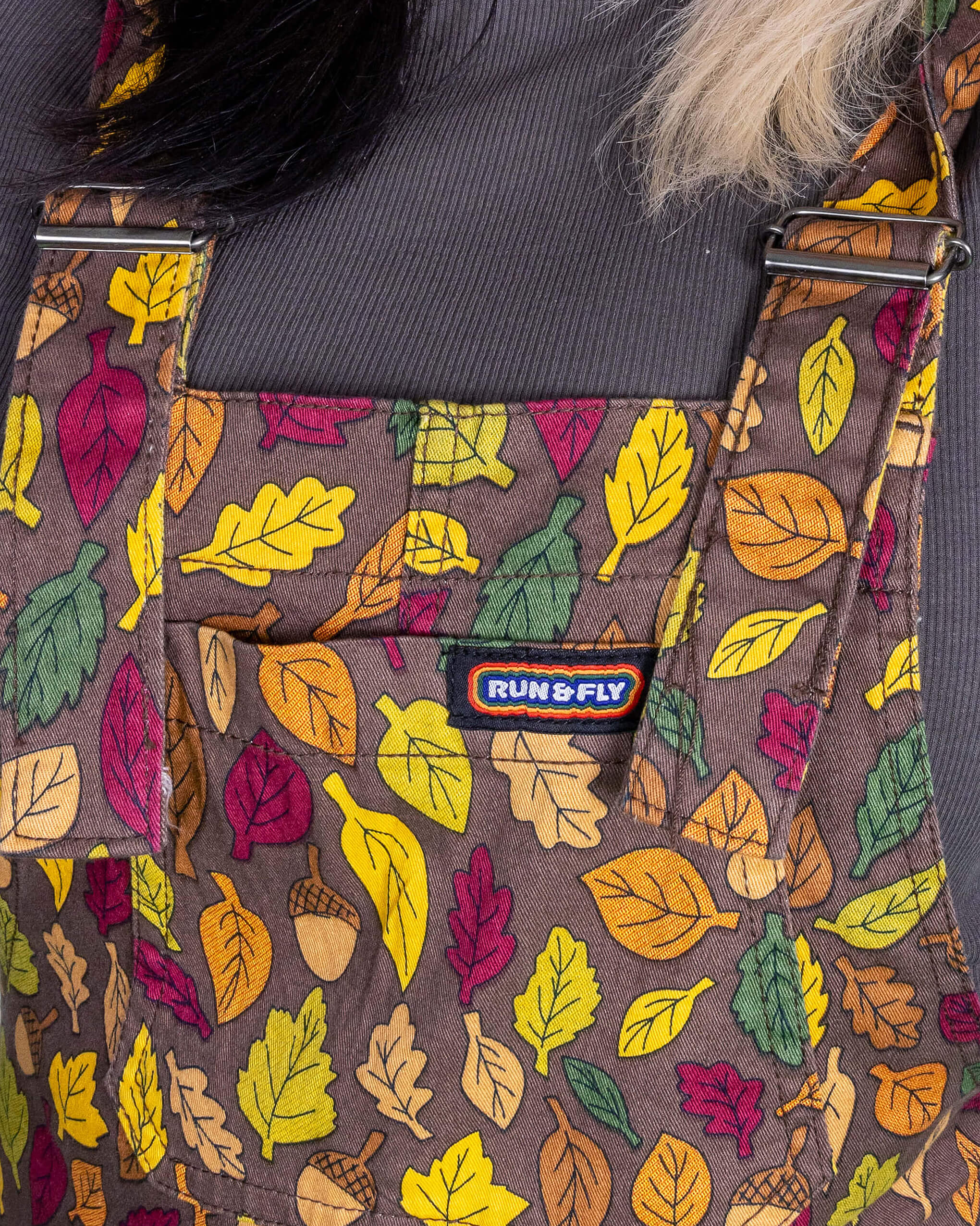 Autumn Leaves Stretch Twill Dungarees - Image 3