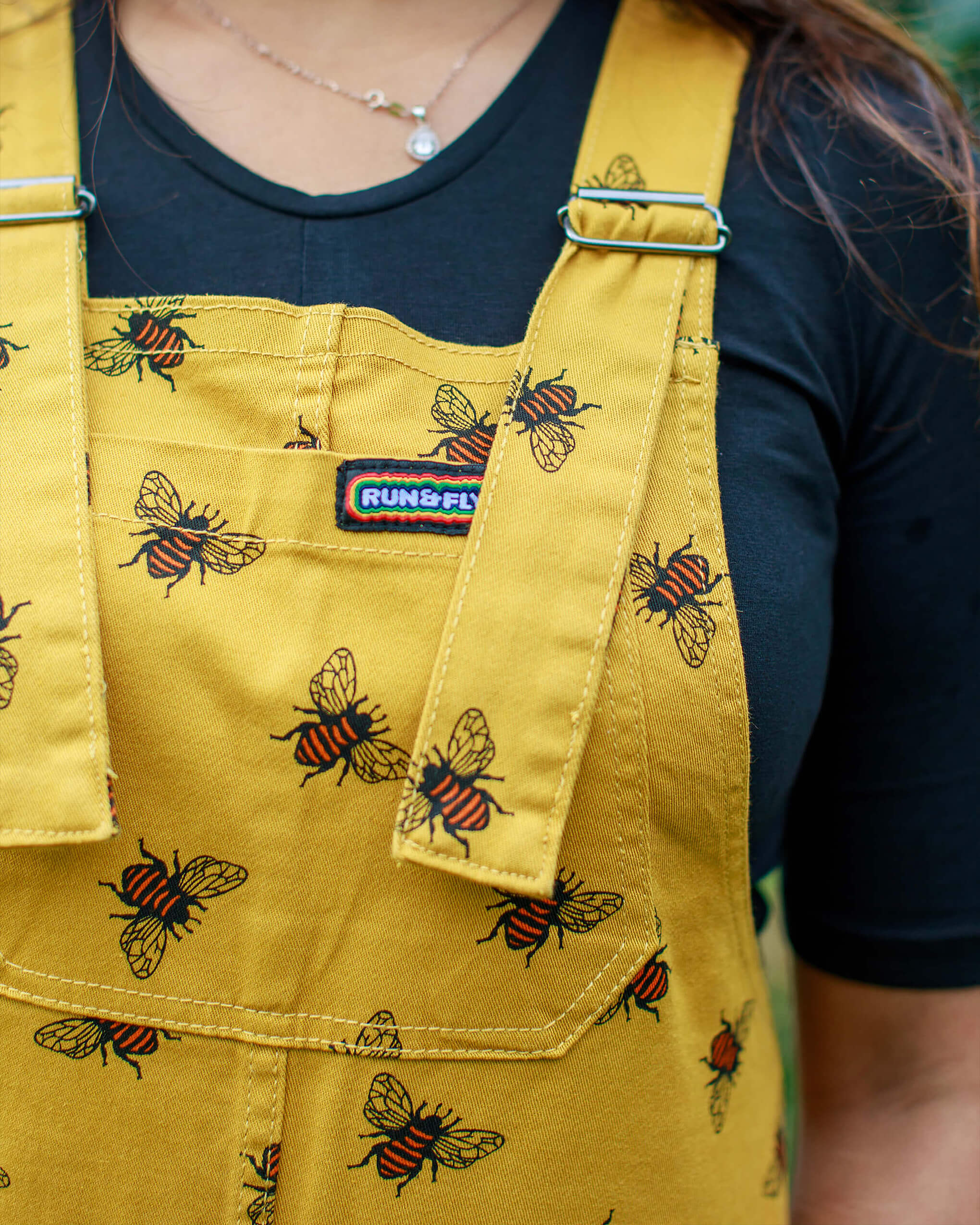 Bees Knees Dungabees Gold Stretch Twill Dungarees - Image 7