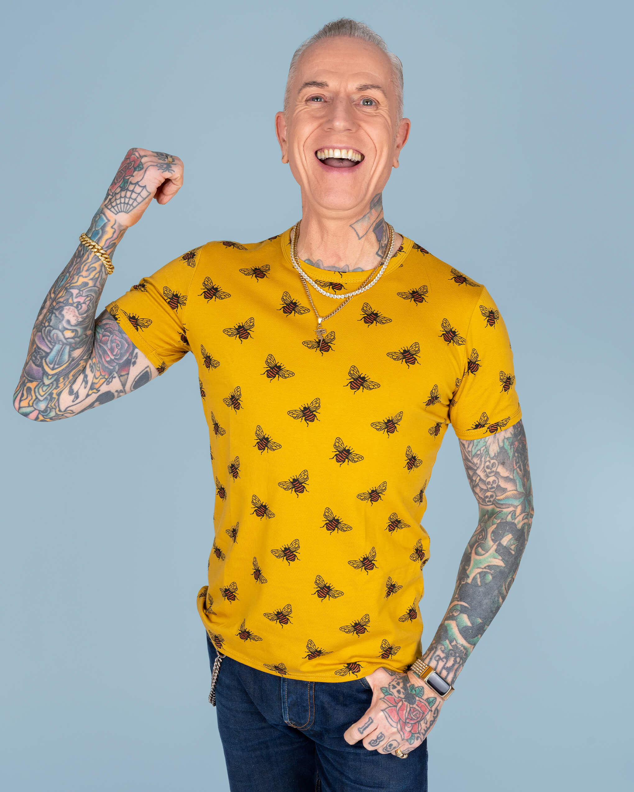 Buzzy Bee Mustard Gold Tee - Image 4