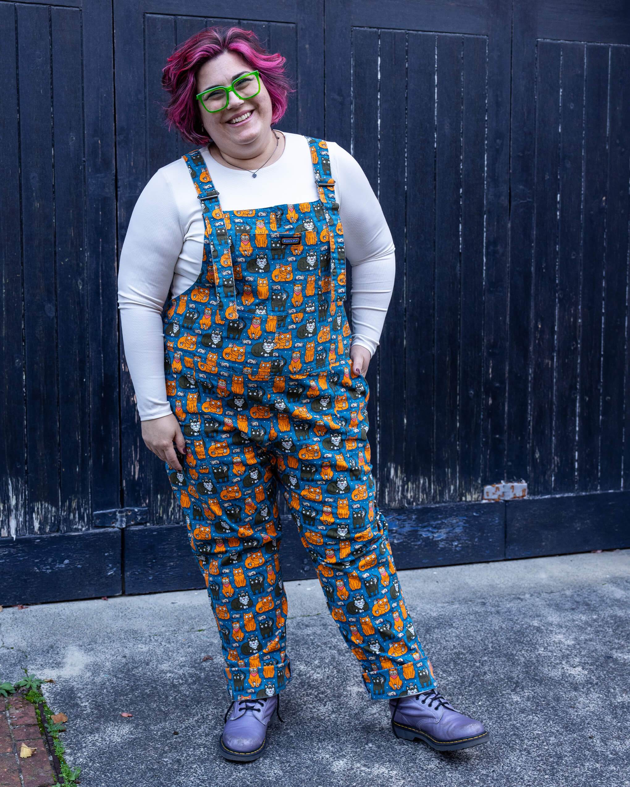 Cats and Mice Stretch Twill Dungarees - Image 4
