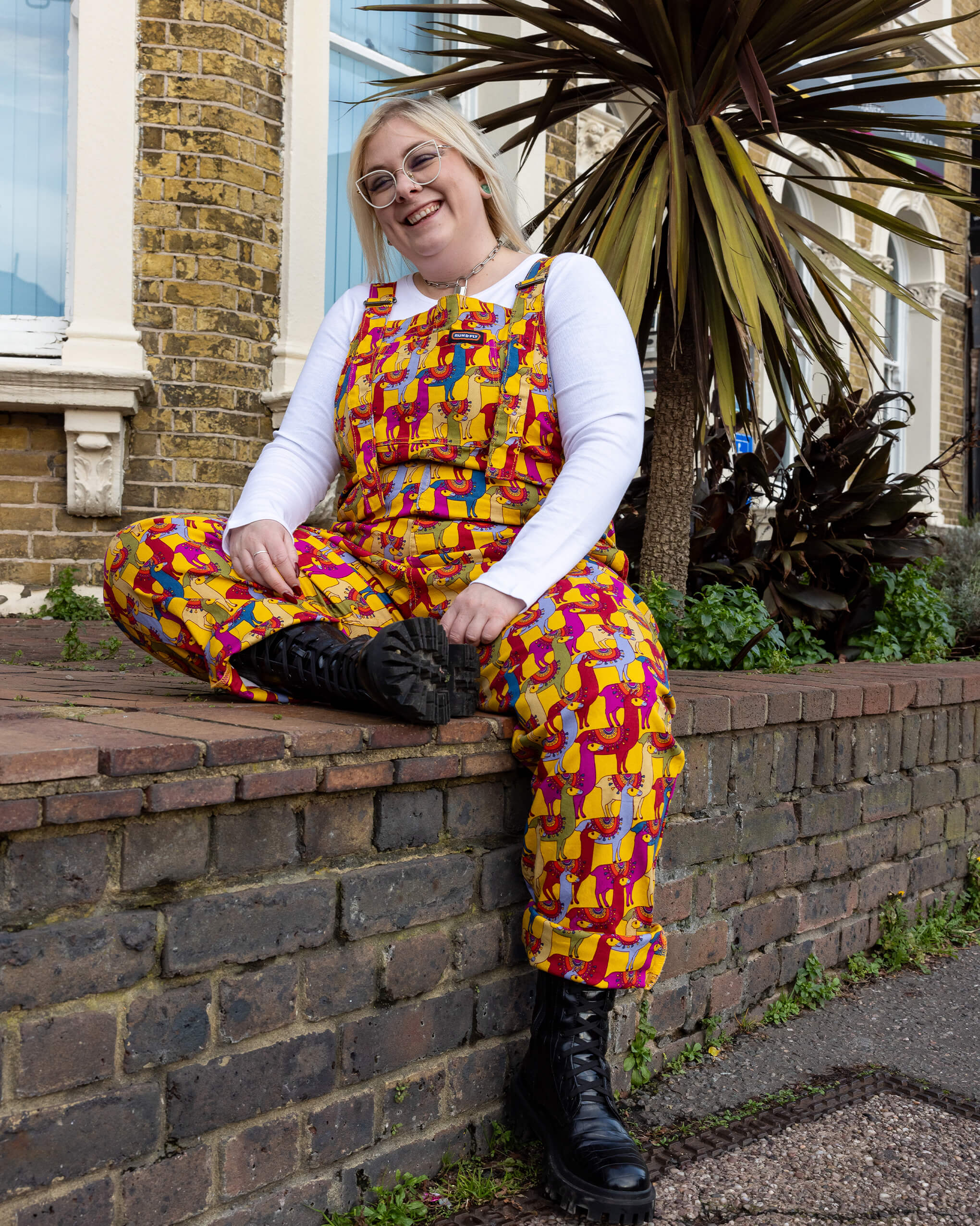 Drama Llama Stretch Twill Dungarees - Image 4