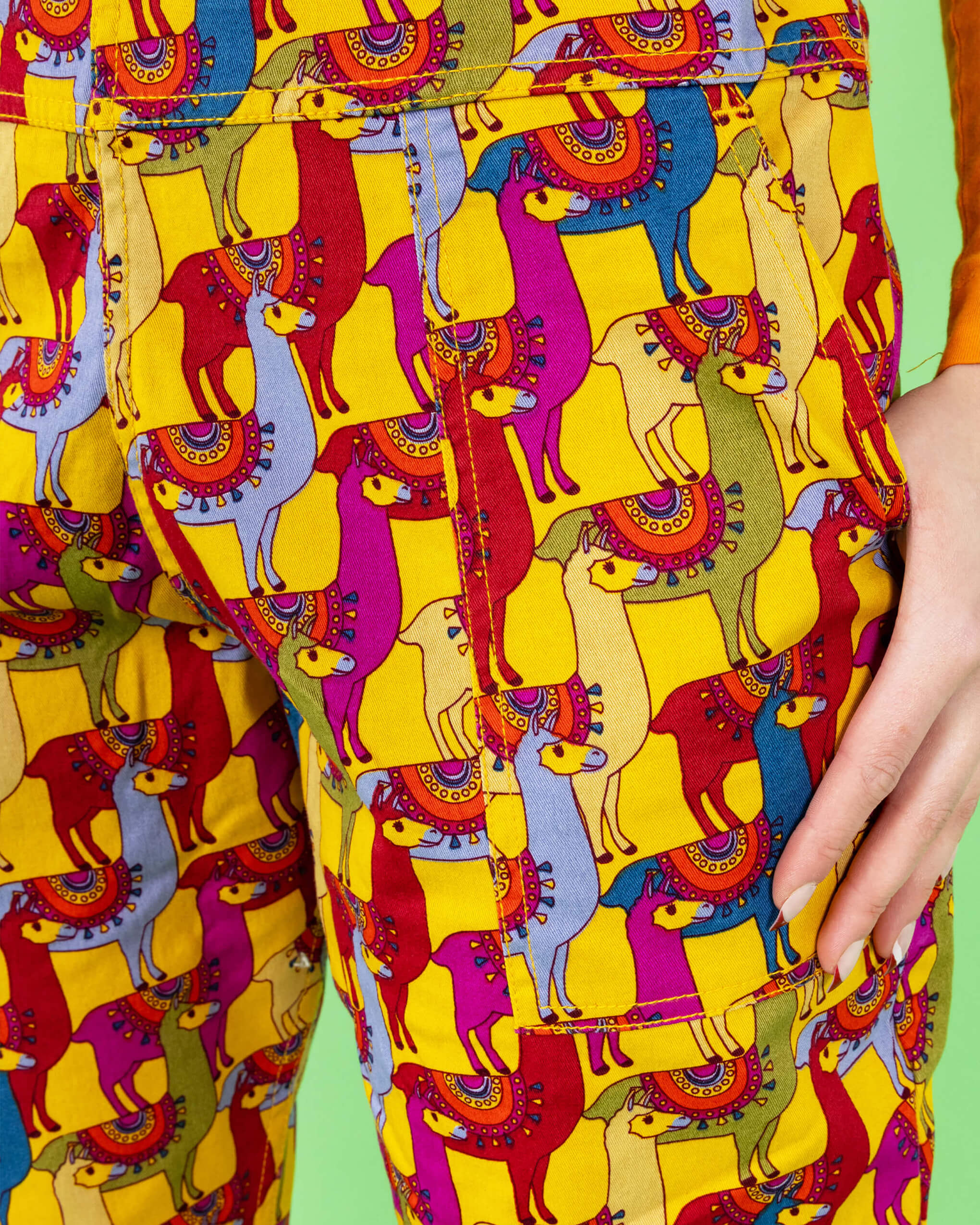 Drama Llama Stretch Twill Dungarees - Image 6