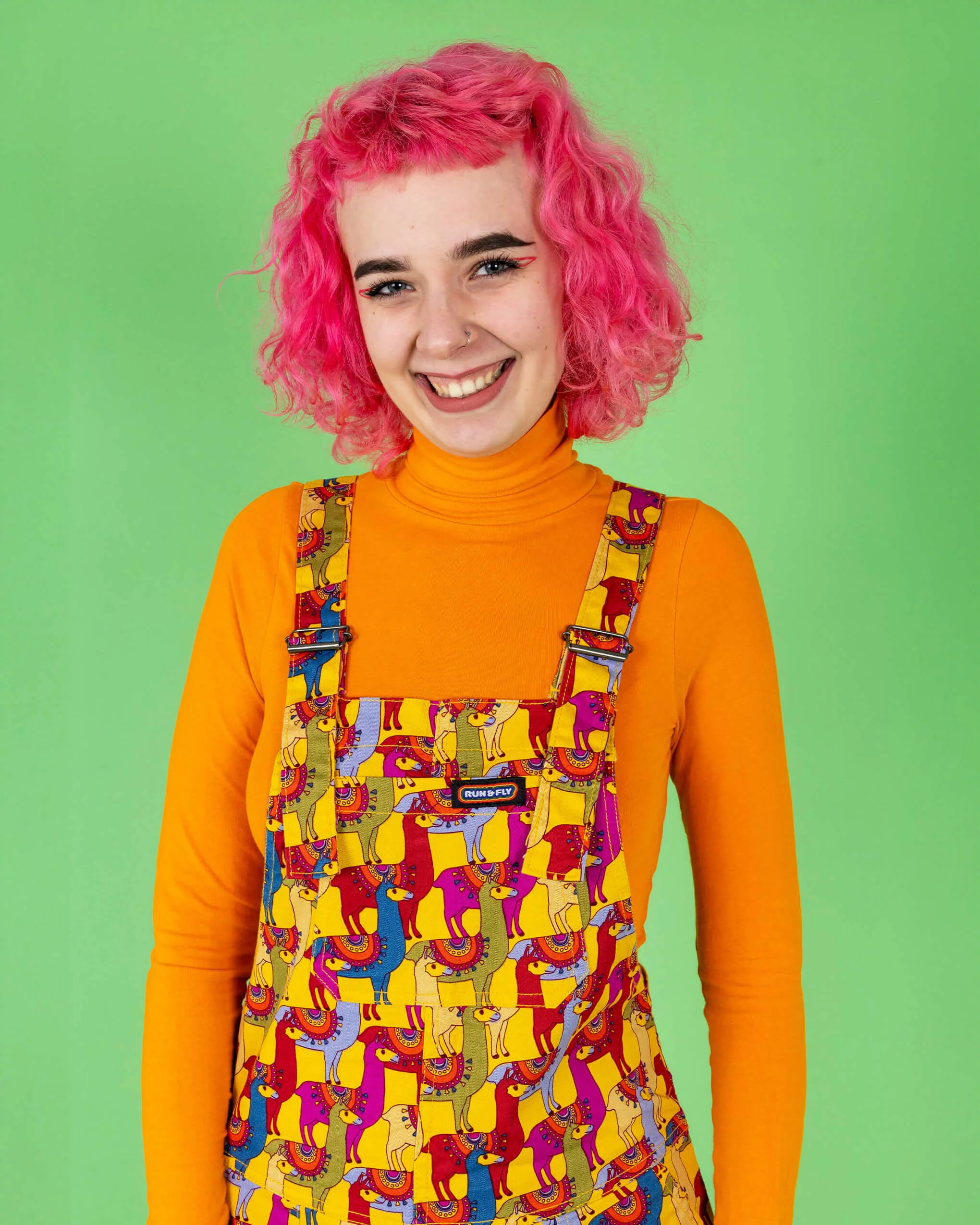 Drama Llama Stretch Twill Dungarees - Image 8