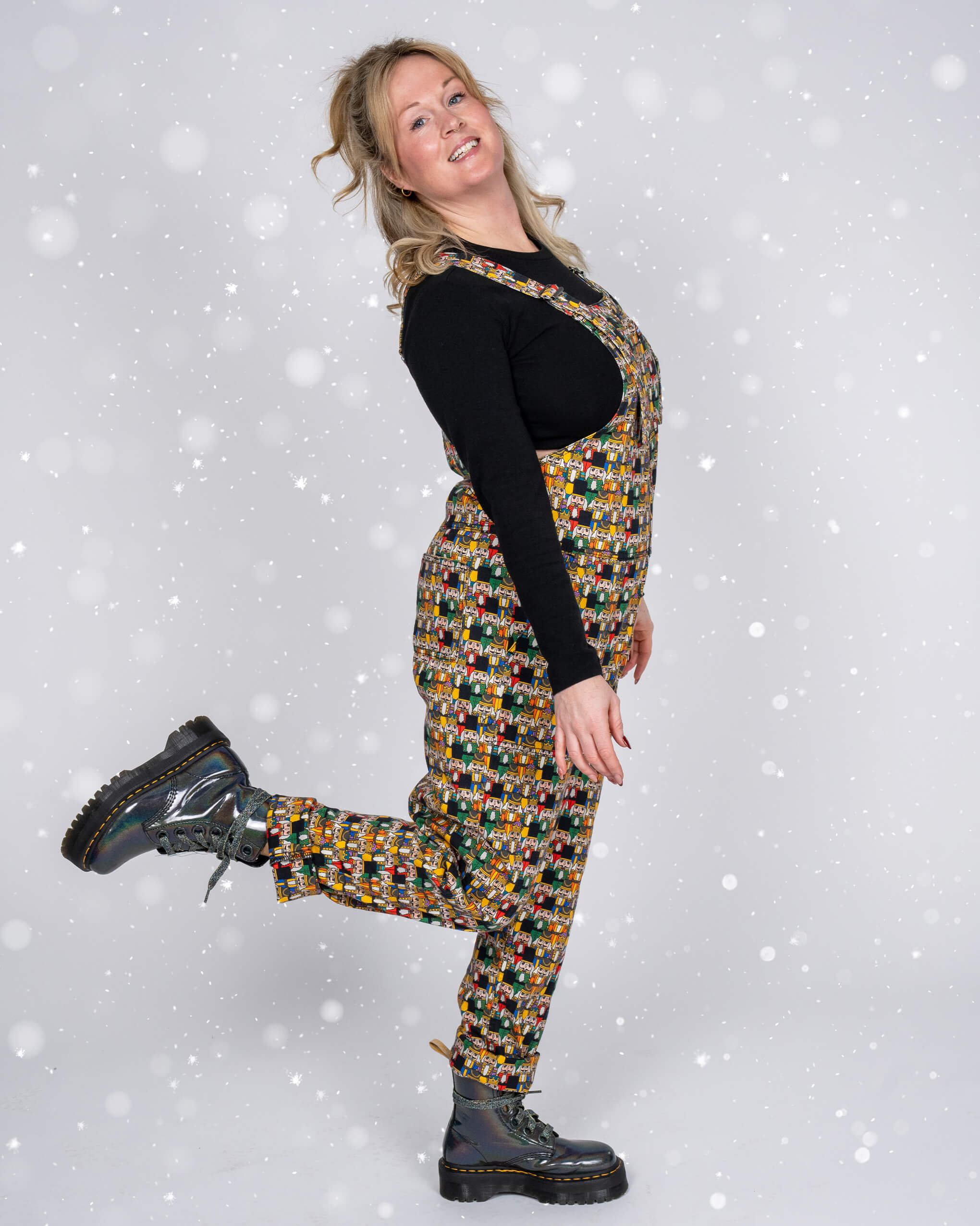 Festive: Nutcracker Parade Stretch Twill Dungarees - Image 9
