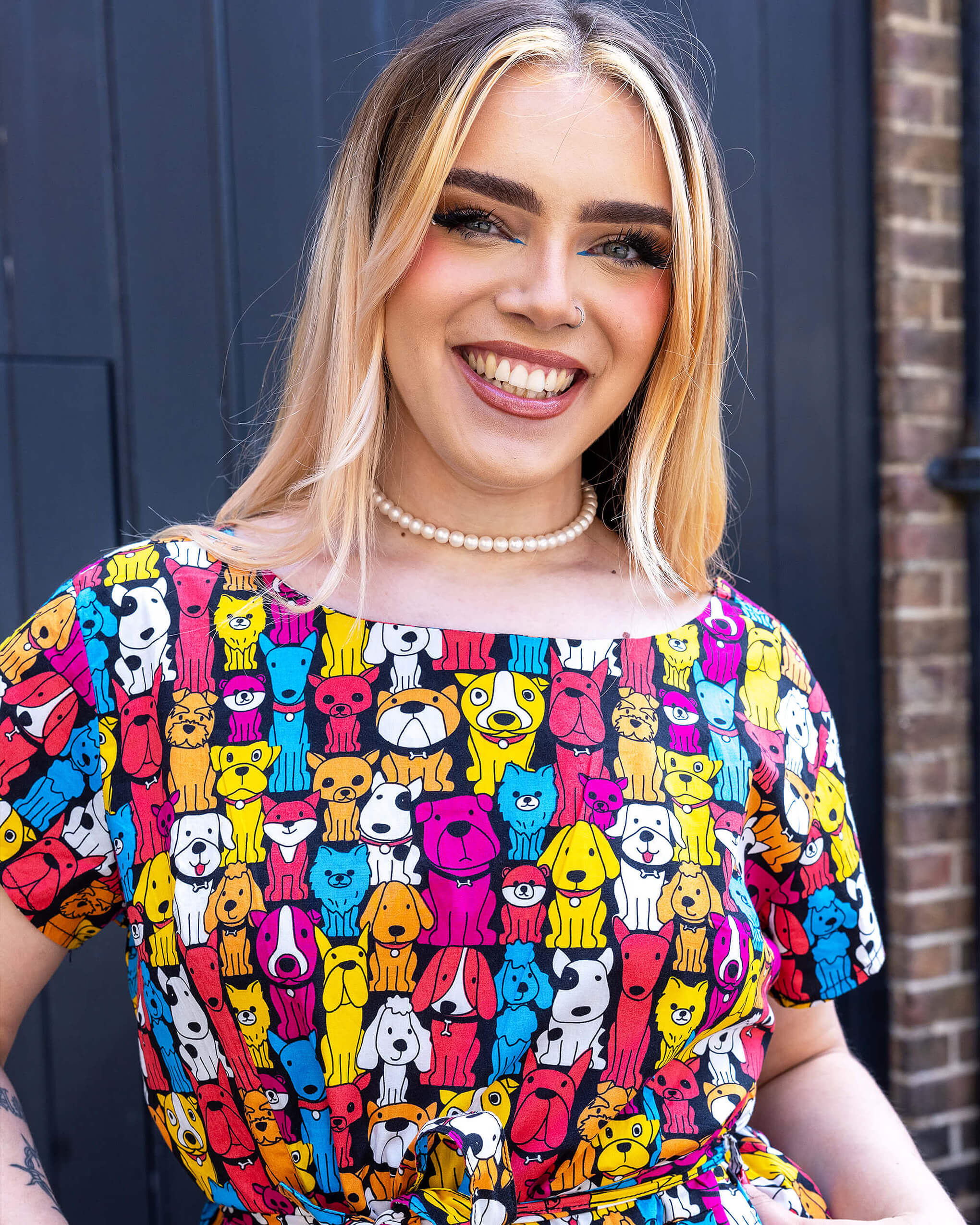 Finding Fox Dog Tea Stretch Dress with Pockets - Image 3