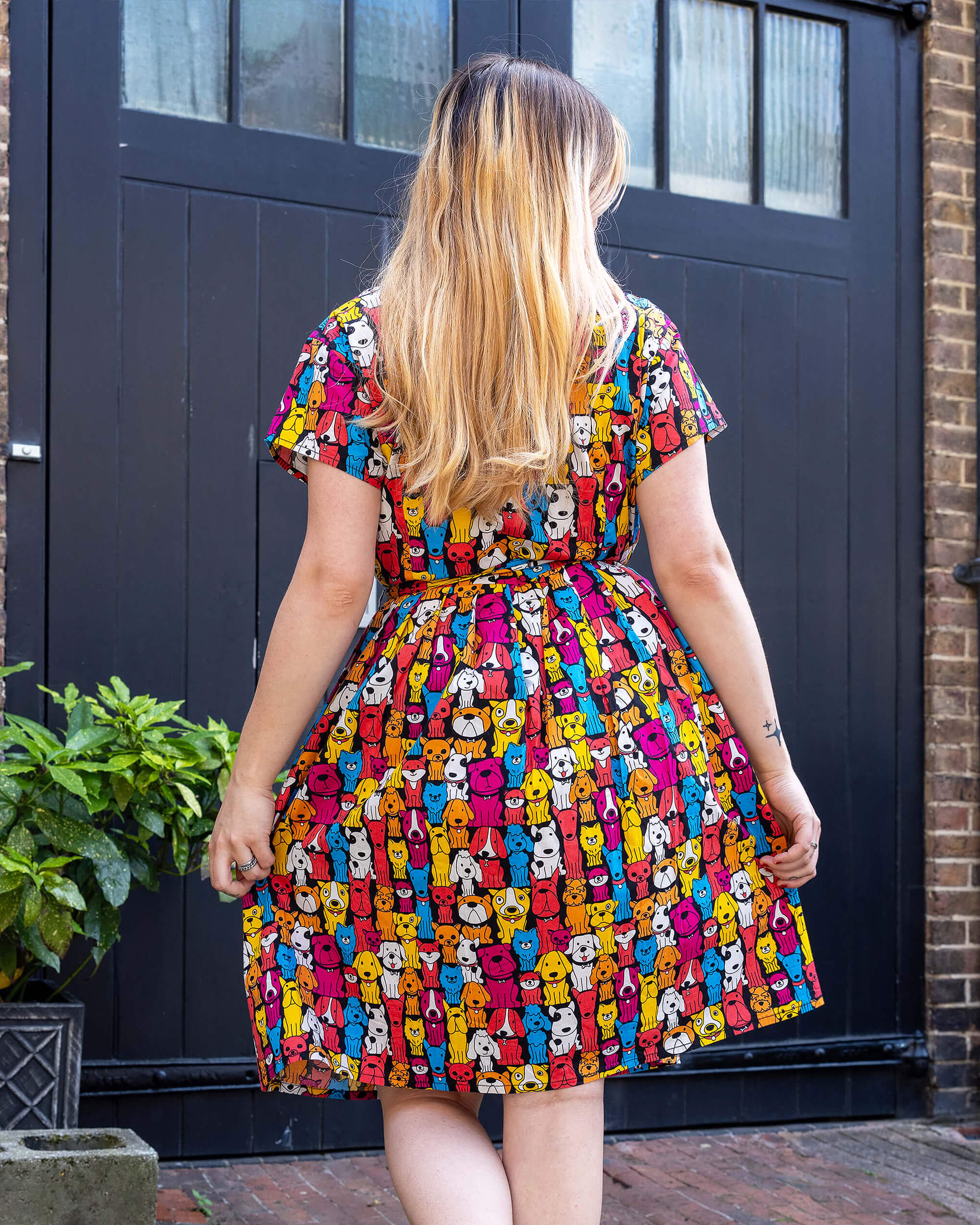 Finding Fox Dog Tea Stretch Dress with Pockets - Image 6