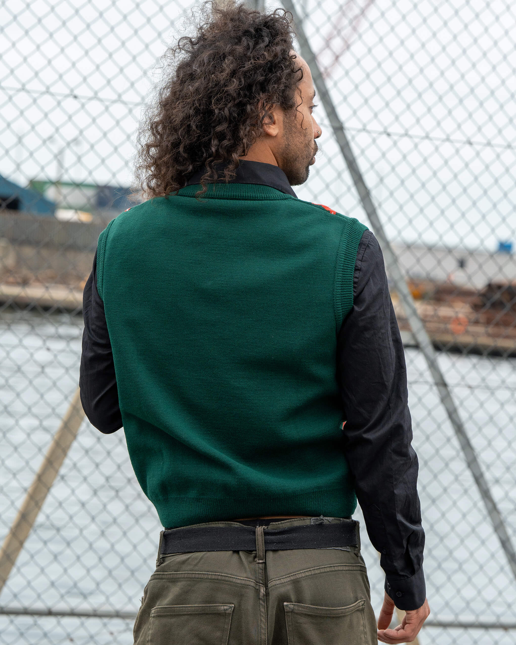 Fox Head Knitted Tank Top Vest - Image 3