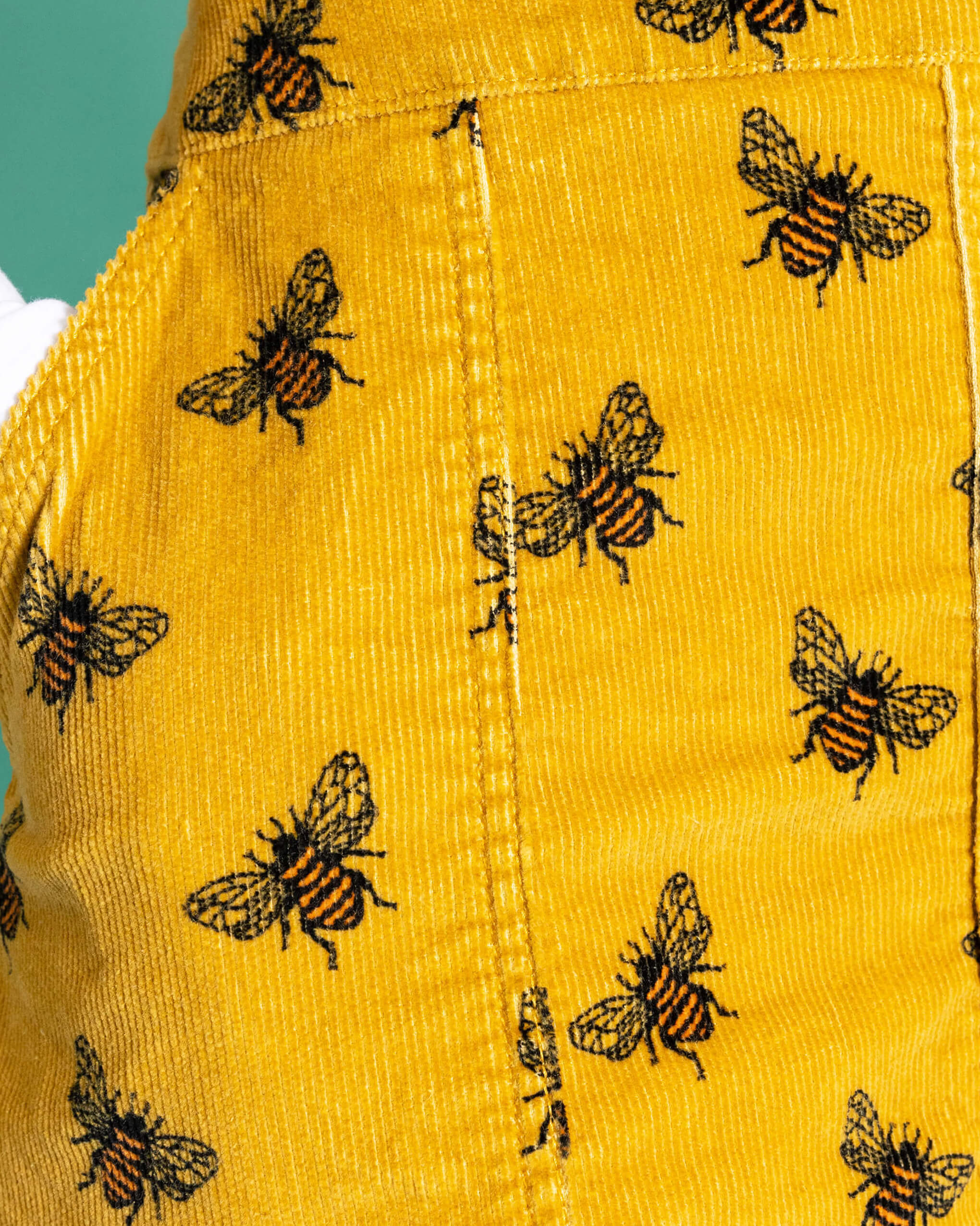Gold Bee Stretch Corduroy Pinafore Dress - Image 5