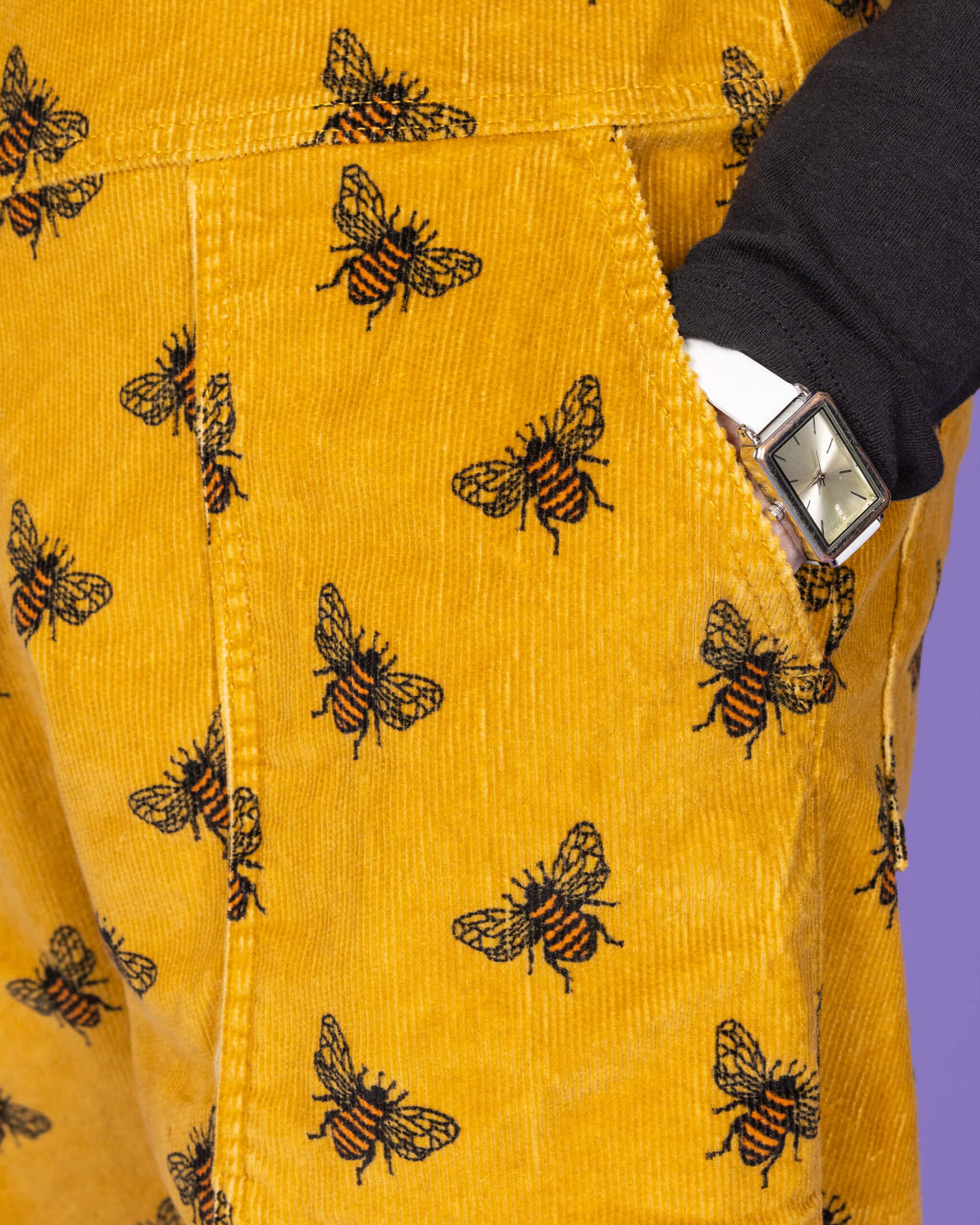 Gold Bee Stretch Corduroy DungaBee Dungarees - Image 4