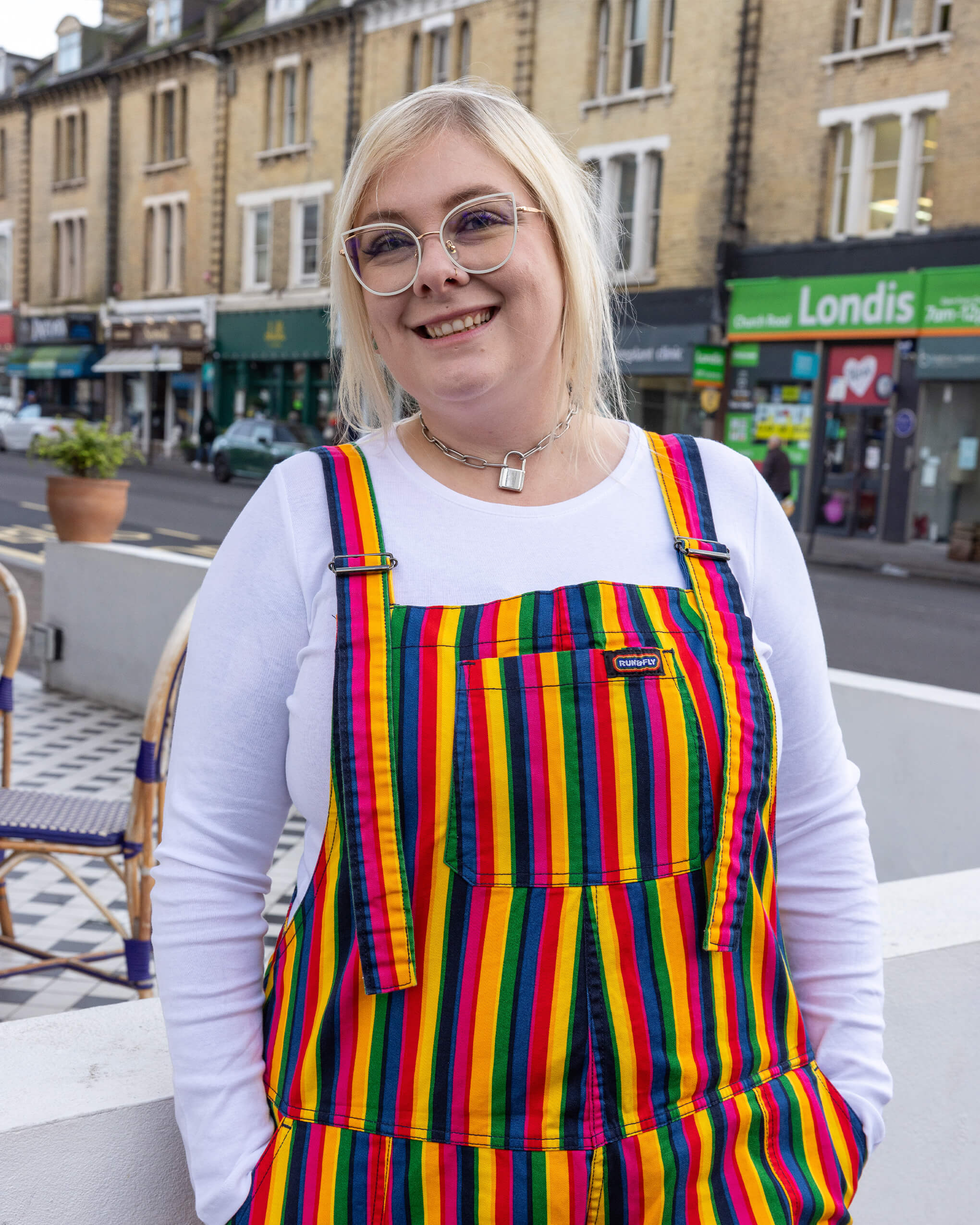 Rainbow Stripes Stretch Twill Dungarees - Image 7