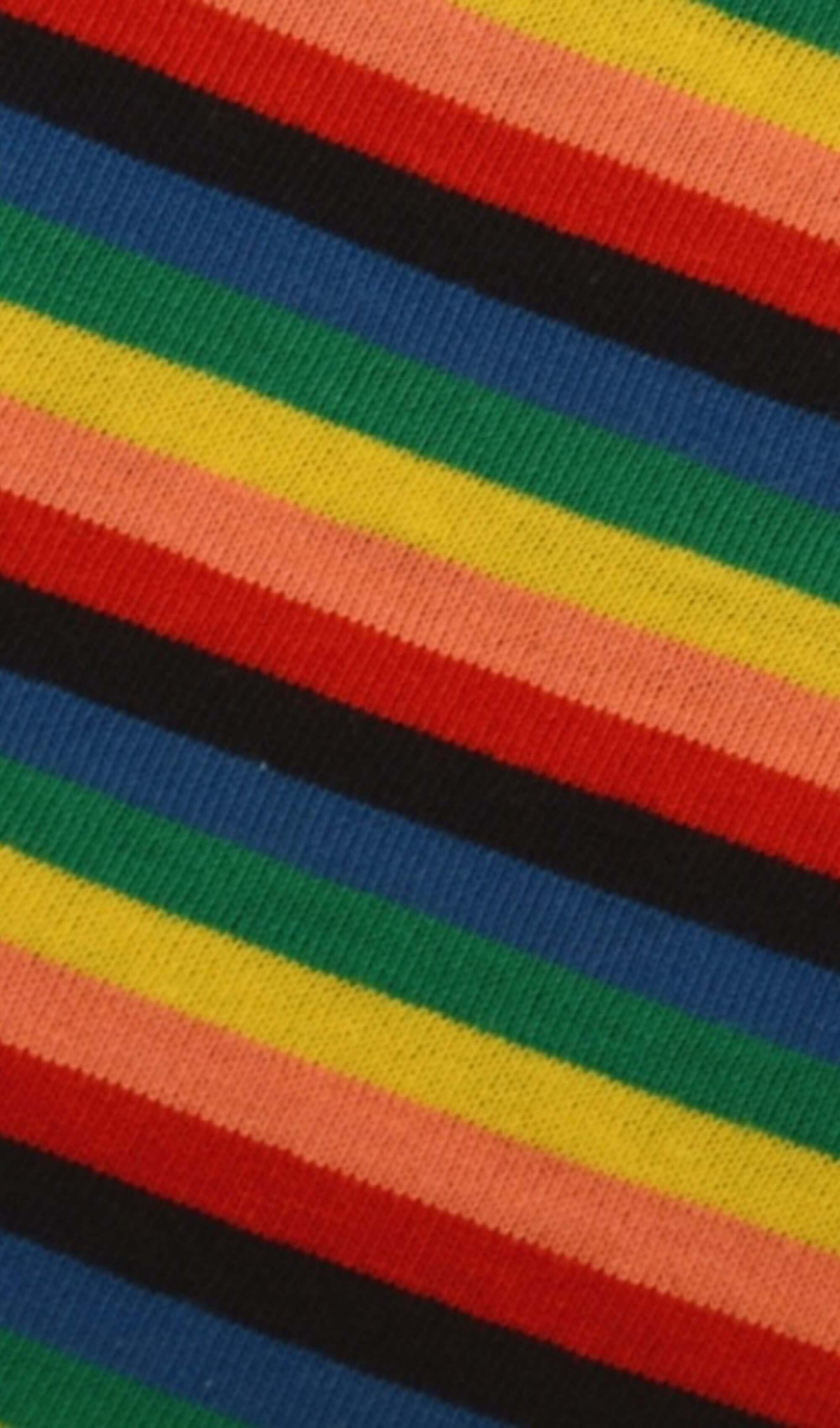 Retro Rainbow Brights Repeat Striped T Shirt - Image 7
