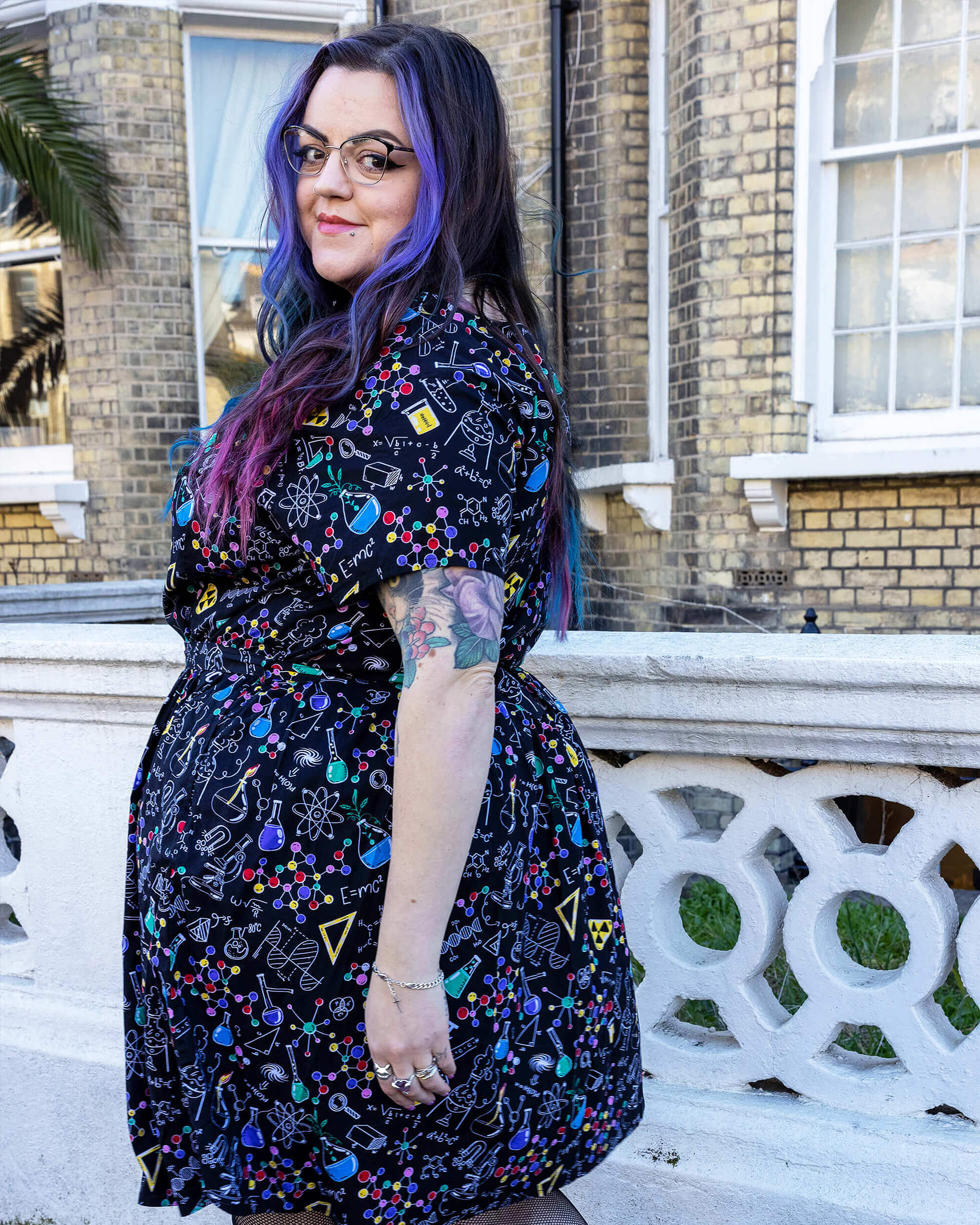 School of Science Belted Tea Dress with Pockets - Image 9
