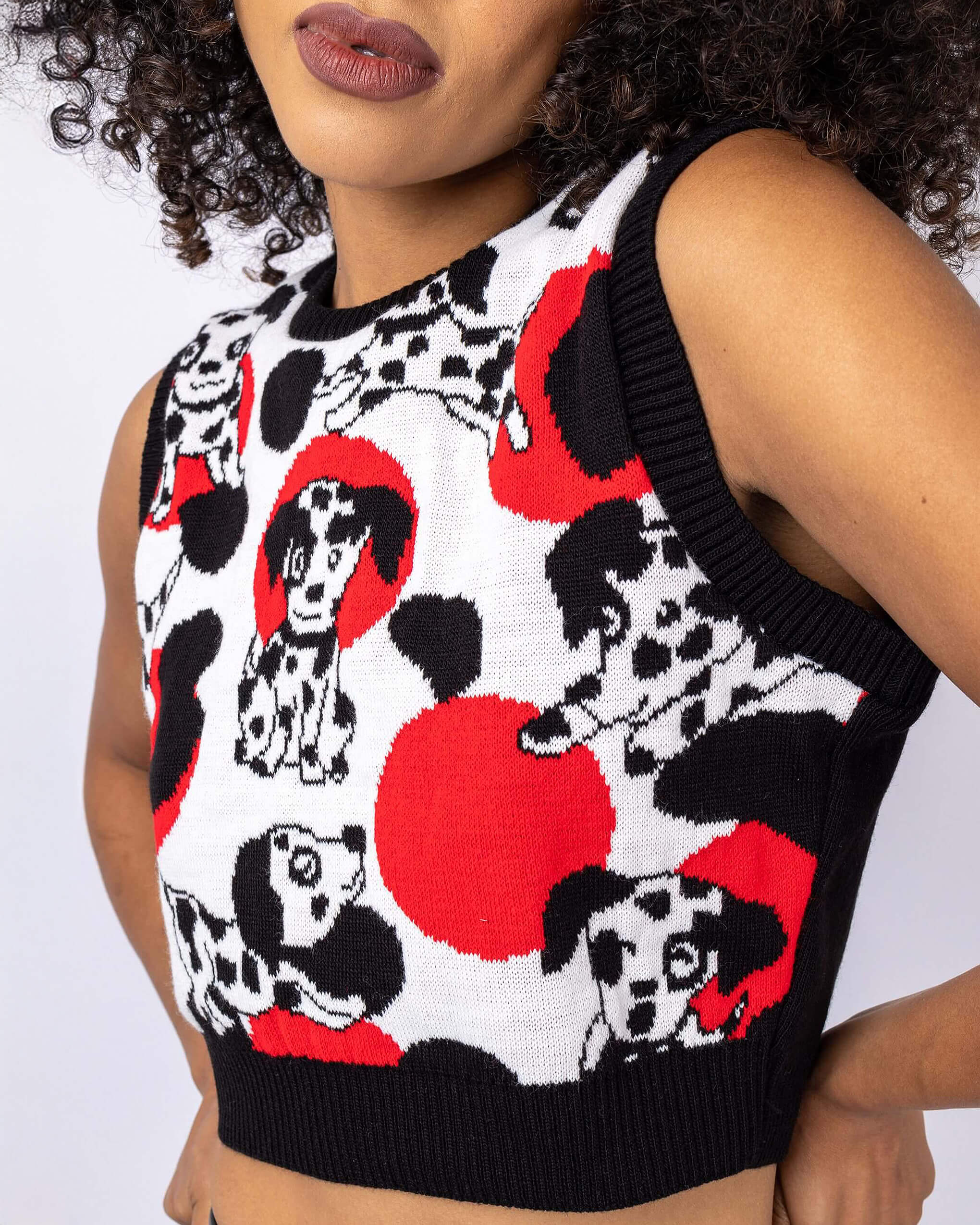 Seeing Spots Dalmatian Knitted Tank Top - Image 3