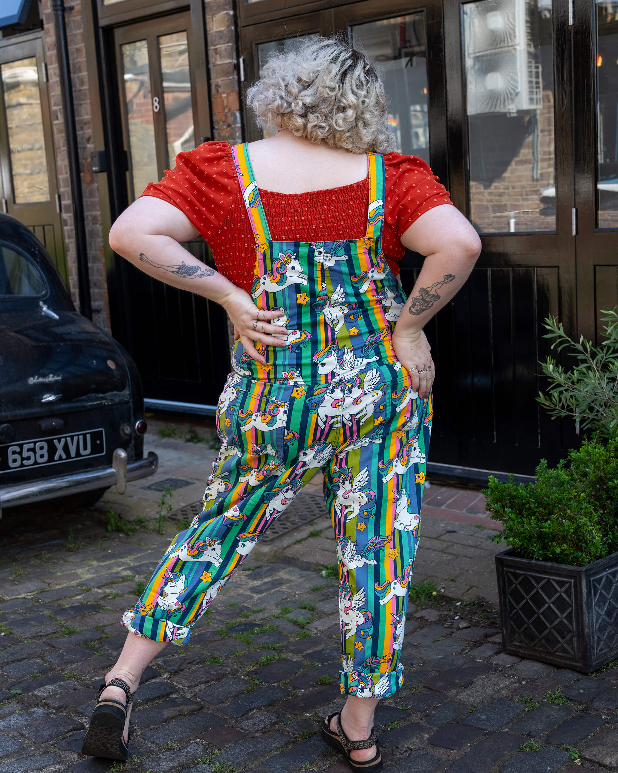 Unicorn Stripes Stretch Twill Dungarees - Image 10