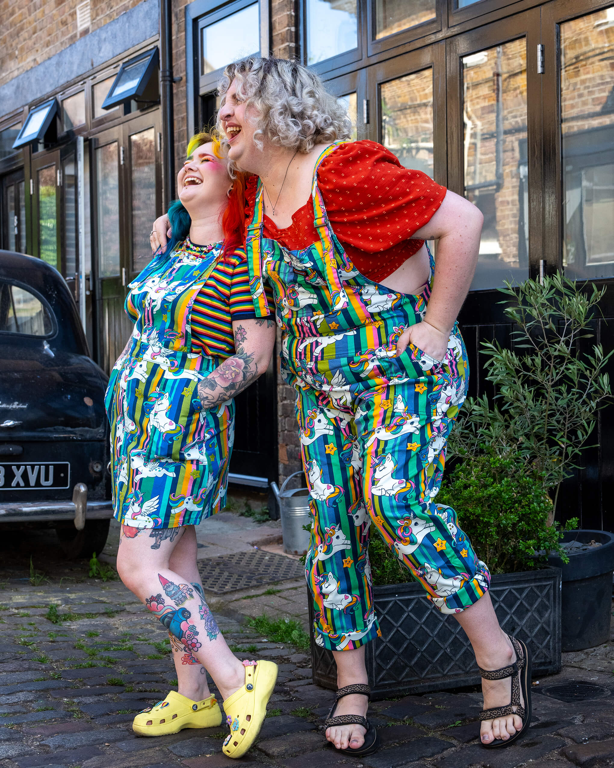 Unicorn Stripes Stretch Twill Dungarees - Image 12