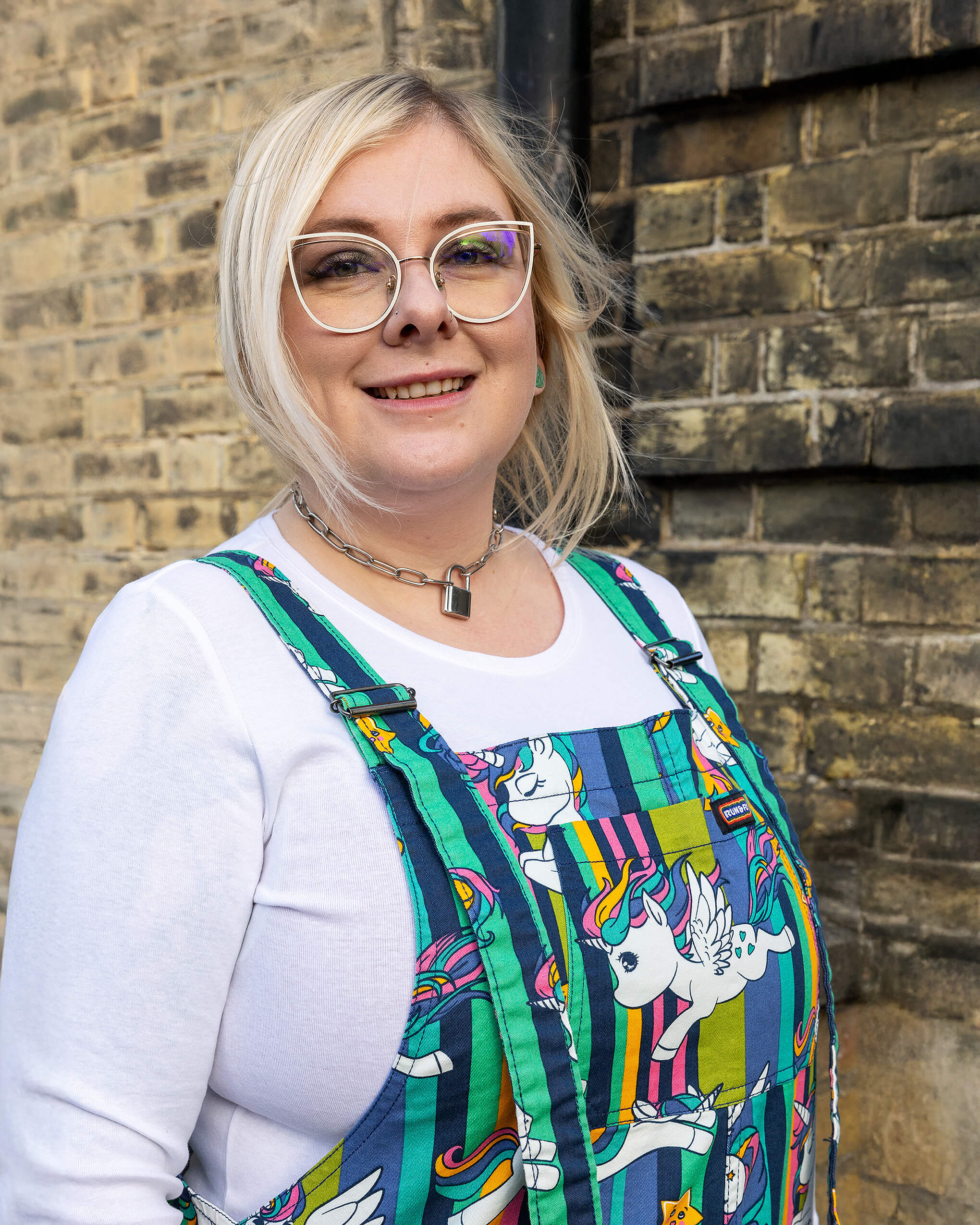 Unicorn Stripes Stretch Twill Dungarees - Image 7