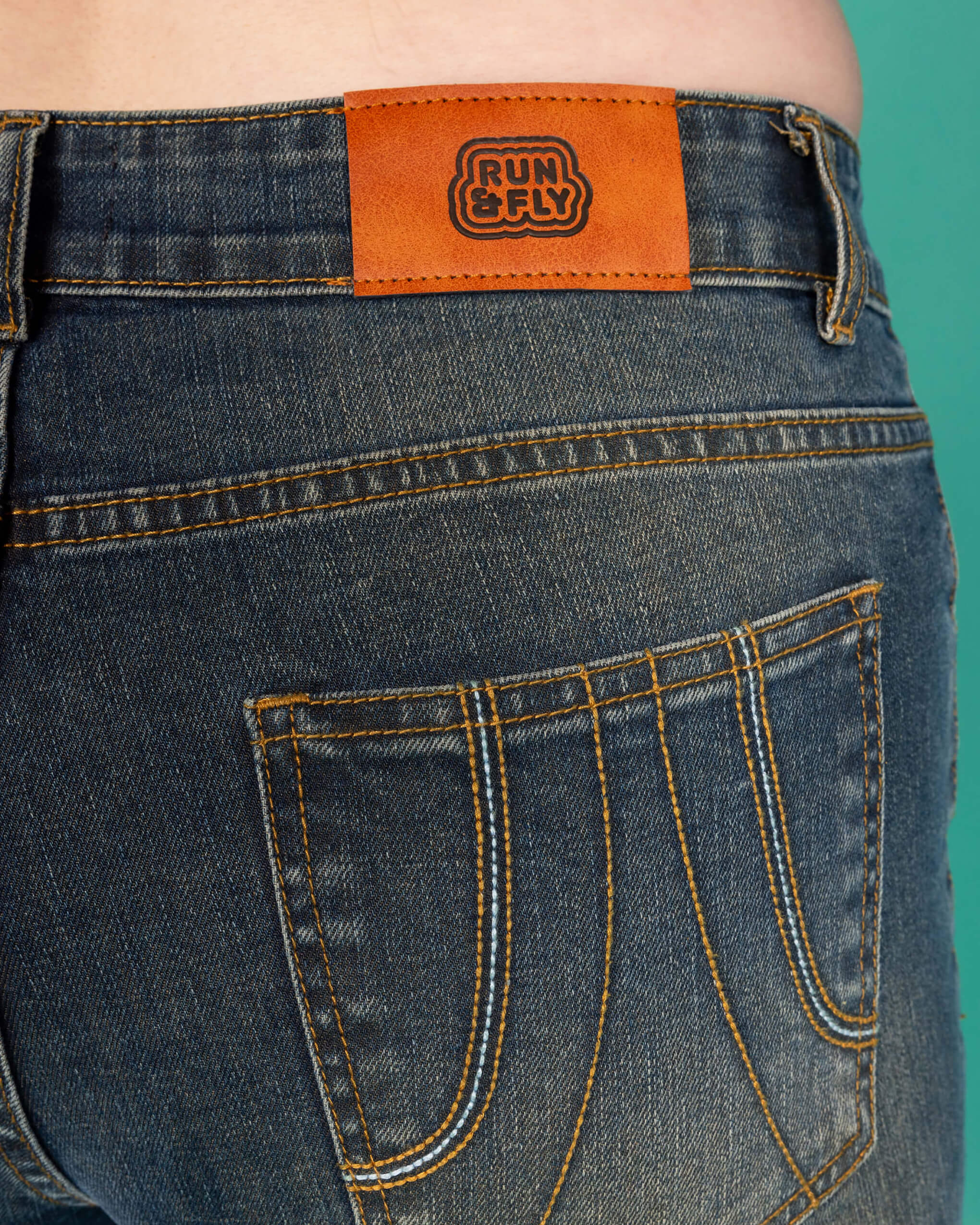 Unisex Distressed Denim Bellbottom Flares Mid Rise Jeans - Image 6